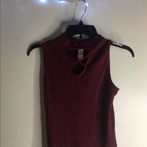 Size small maroon tank top worn once !